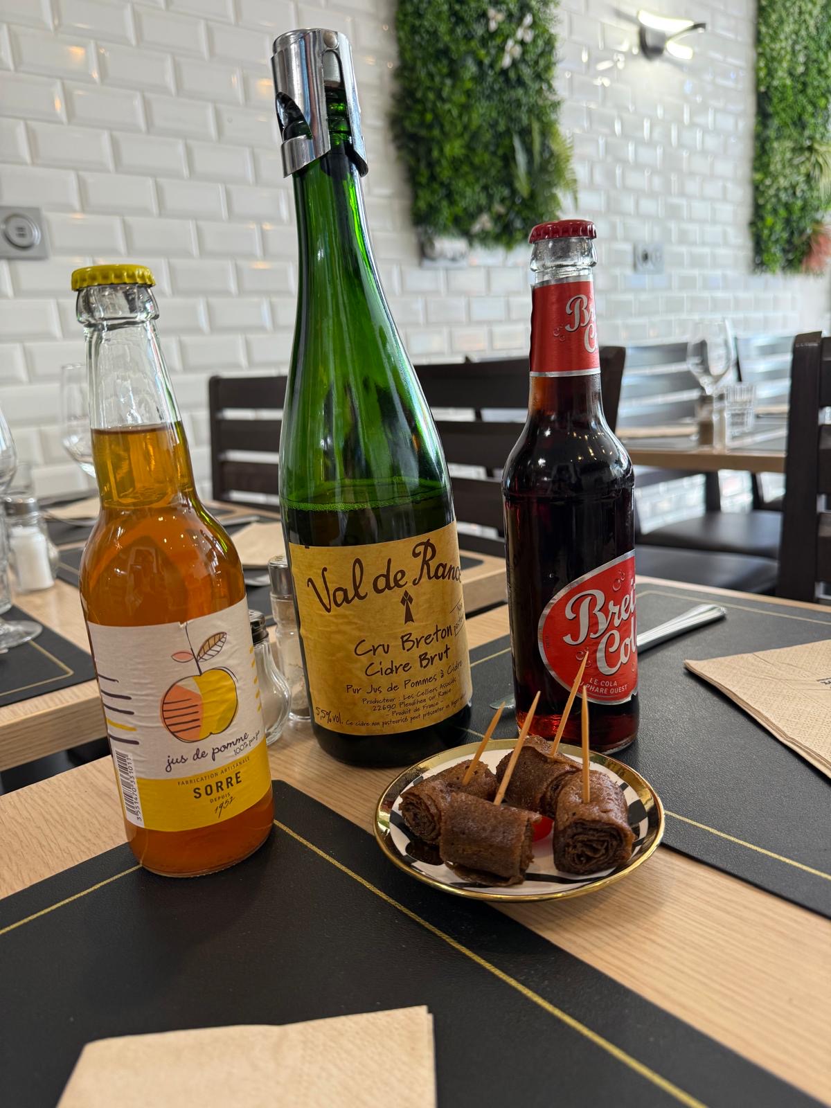 Cidre breton Val de Rance, jus de pomme et Breizh Cola